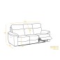 Sofá Relax Eléctrico 3 Plazas Toledo | Muebles Tam Tam