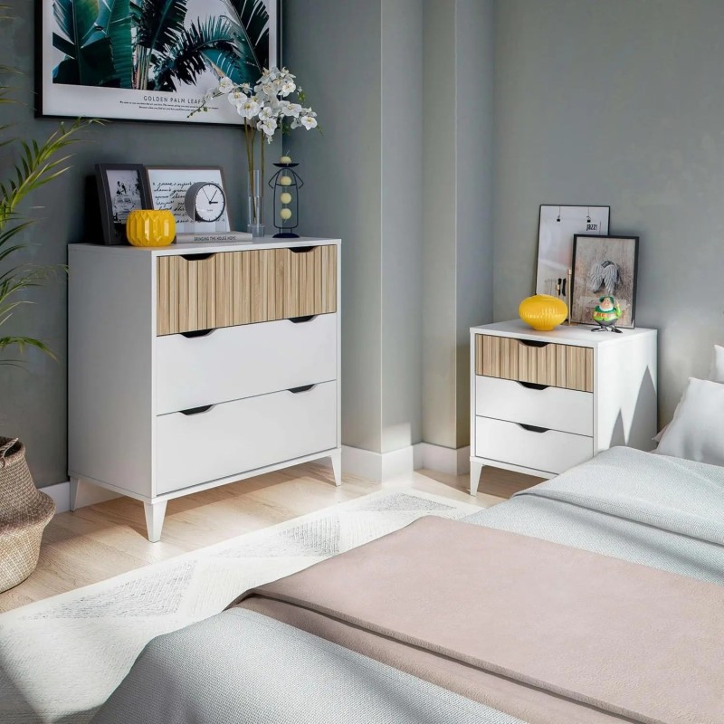 Cómoda Dormitorio Cajonera 3 Cajones
