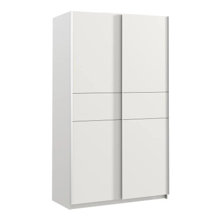 Armario 2 Puertas Correderas 120 cm Blanco o Roble