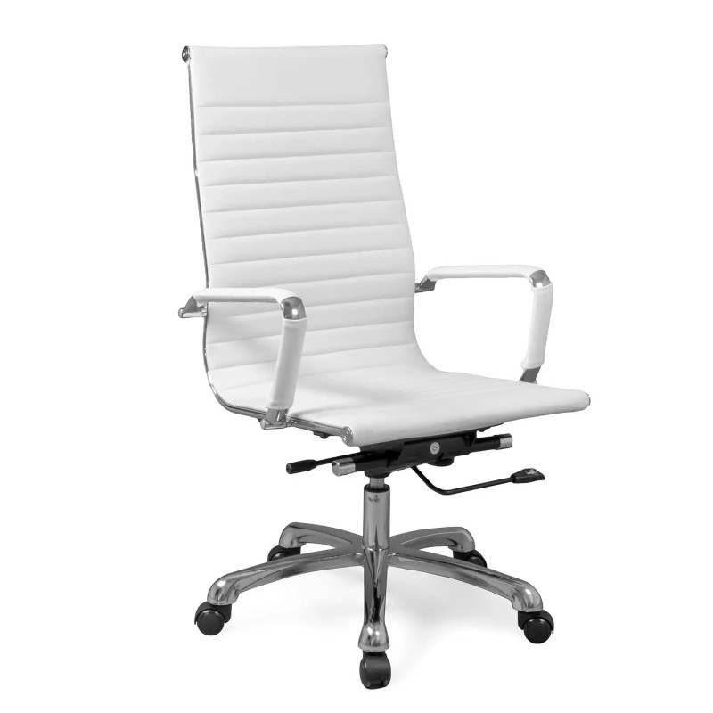 Silla oficina Blanca Toronto Alta