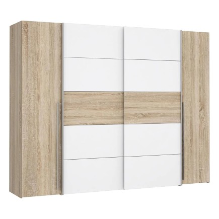 Armario Max Roble y blanco 270cm