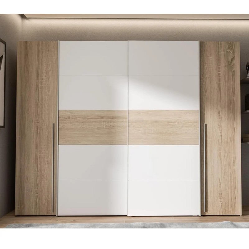 Armario Max Roble y blanco 270cm