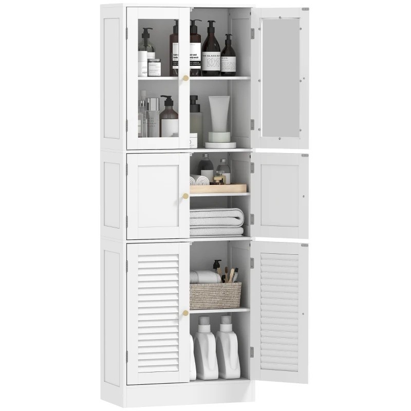 Columna de Baño Estrecha con Puertas de Vidrio Puertas