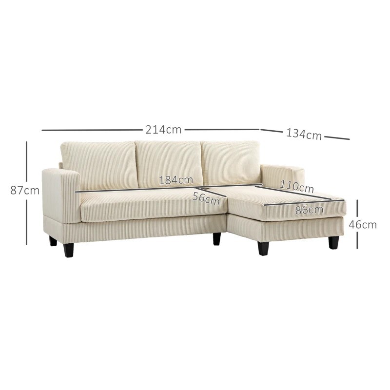 Sofá Chaise Longue de 3 Plazas - Oferta Chaise longue