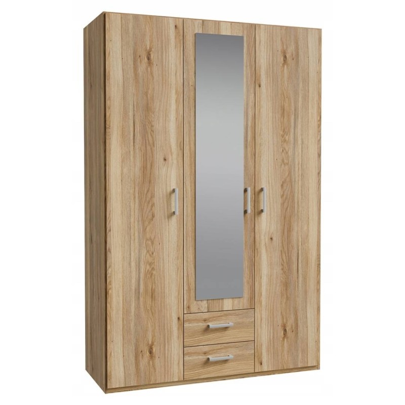 Armario 133x210 Roble con Espejo y 2 Cajones | Muebles Tam Tam
