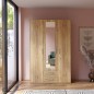 Armario 133x210 Roble con Espejo y 2 Cajones | Muebles Tam Tam