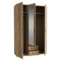 Armario 133x210 Roble con Espejo y 2 Cajones | Muebles Tam Tam