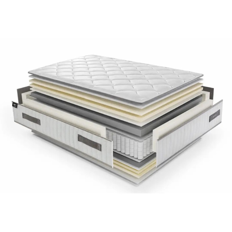 Pack Canapé Blanco 135x190 + Colchón Muelles Ensacados