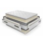 Pack Canapé Blanco 135x190 + Colchón Muelles Ensacados