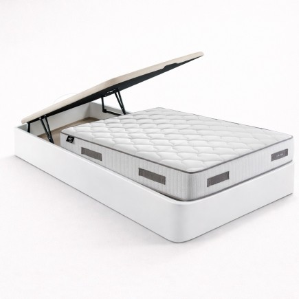 Pack Canapé Blanco 90x190 + Colchón Ensacado