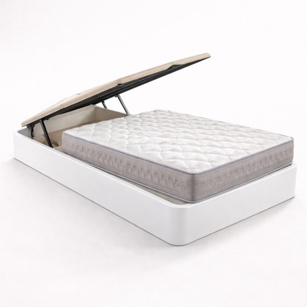 Pack Canapé Blanco 135x190 + Colchón Tempur
