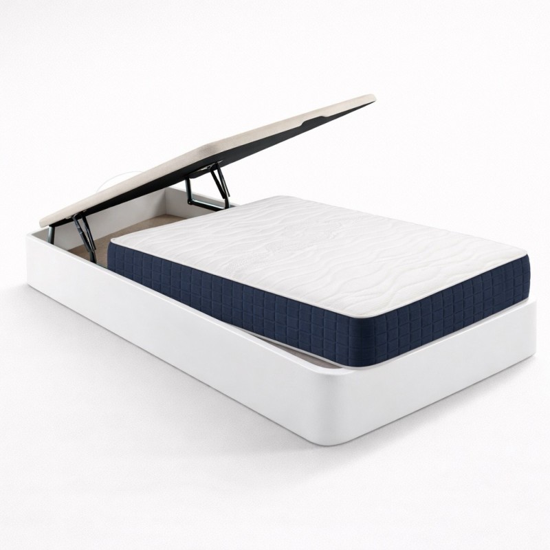 Pack Canapé Blanco 135x190 + Colchón Athena
