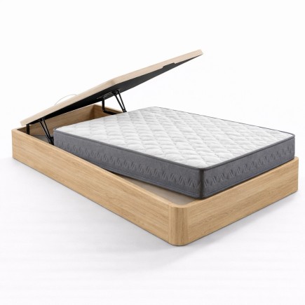 Pack Canapé Abatible Roble 135x190 + Colchón Nil