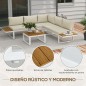 Conjunto Jardín Modular Blanco en L