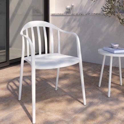 Silla Malibu apilable para jardín y terraza | Silla exterior