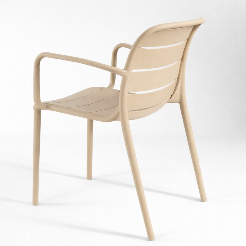 Silla Cancún Polipropileno Apilable – Blanco, Crema, Grafito y Verde