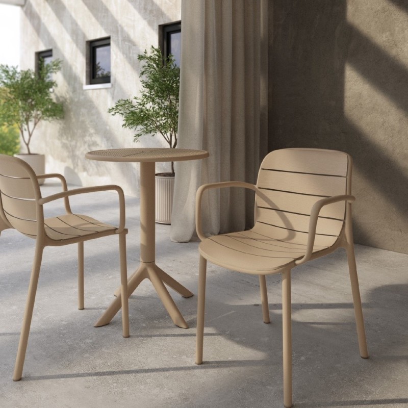 Silla Cancún Polipropileno Apilable – Blanco, Crema, Grafito y Verde