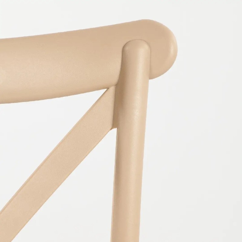 Silla Roma Polipropileno Apilable – Arena, Blanco y Grafito