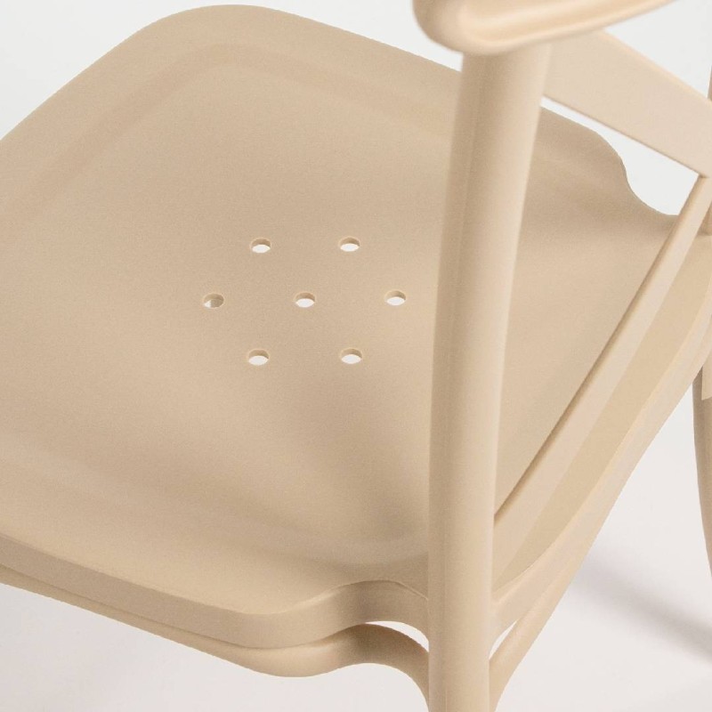Silla Roma Polipropileno Apilable – Arena, Blanco y Grafito