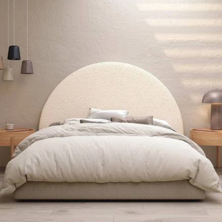 Cabecero Nancy Circular Tapizado Perla – 4 Medidas Disponibles