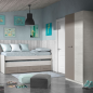 Armario Juvenil Ares Plus 2 Puertas Blanco y Basalto 90x200 cm