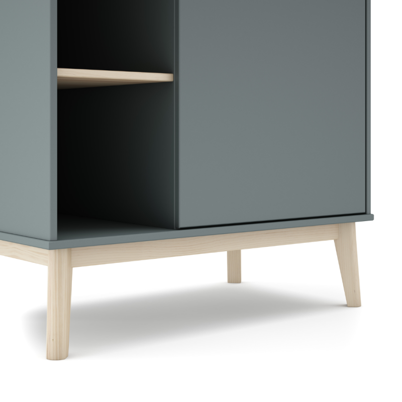 Armario 1 Puerta Verde Kaki con Estantes 181 cm