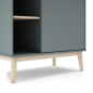 Armario 1 Puerta Verde Kaki con Estantes 181 cm