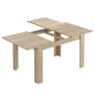 Mesa Extensible Roble 140 a 190 cm Moderna y Resistente