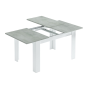 Mesa de Comedor Extensible Gris y Blanco Artik