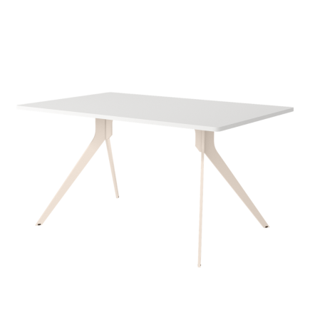 Mesa Comedor 140x90 Bordes Redondeados Blanca, Roble u Olmo