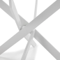 Mesa Redonda Cristal Blanca 120 cm Moderna