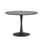Mesa Redonda 110 cm Blanca o Negra con Base Central Moderna