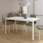 Mesa de Comedor Blanca 140x90 Minimalista | Diseño Moderno y Resistente