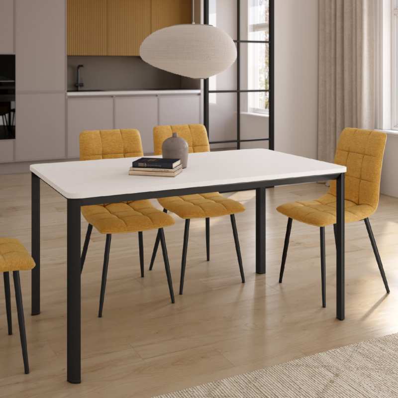 Mesa Comedor Blanca 180x90 Moderna | Grande 6-8 Personas
