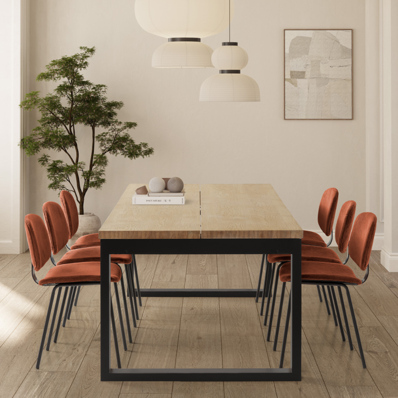 Mesa Comedor Roble 220 cm Industrial | Grande 8-10 Personas
