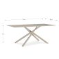 Mesa Comedor Cerámica 180x90 Beige | Resistente y Moderna