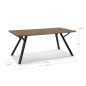 Mesa Comedor Nogal 160x90 Moderna | Para 4-6 Personas