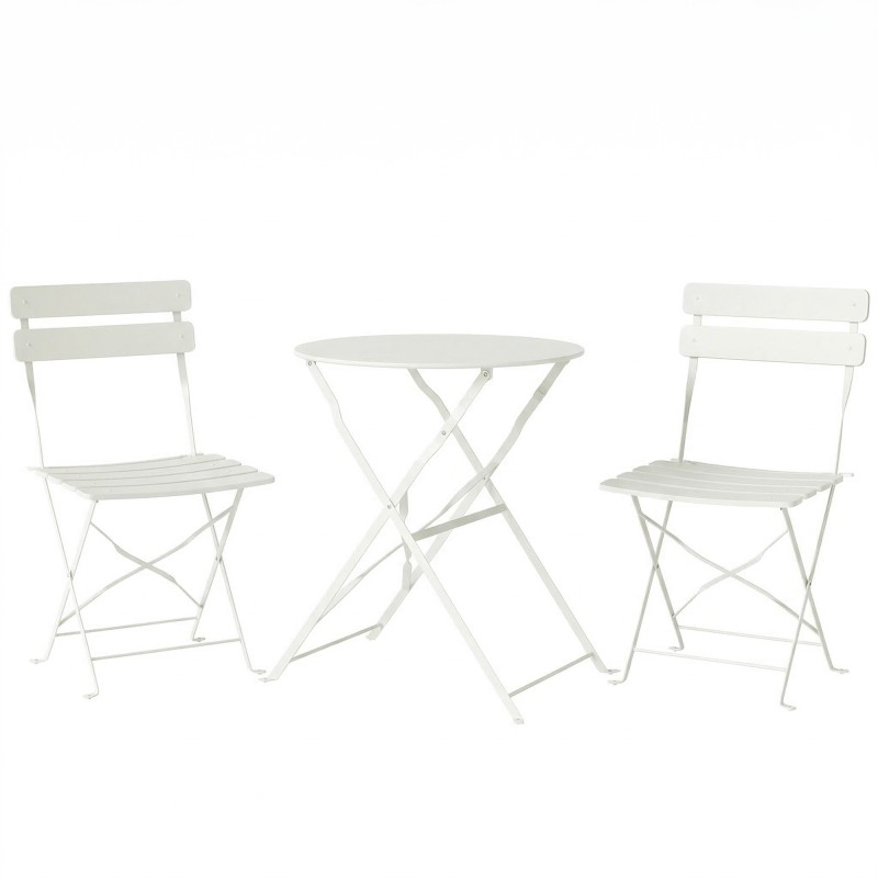 Conjunto Bistro Plegable 2 Personas Balcón | Mesa y Sillas Exterior Antióxido