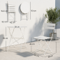 Conjunto Bistro Plegable 2 Personas Balcón | Mesa y Sillas Exterior Antióxido