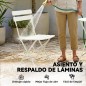 Conjunto Bistro Plegable 2 Personas Balcón | Mesa y Sillas Exterior Antióxido