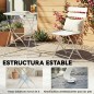 Conjunto Bistro Plegable 2 Personas Balcón | Mesa y Sillas Exterior Antióxido