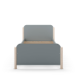 Cama Juvenil Verde Kaki y Madera 90x190 | Diseño Moderno