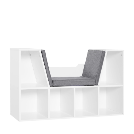 Librería Infantil con Rincón de Lectura y Cojín | 6 Cubos 102x61 cm