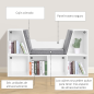 Librería Infantil con Rincón de Lectura y Cojín | 6 Cubos 102x61 cm