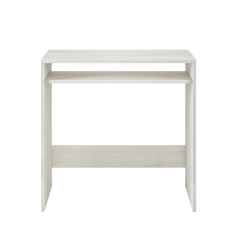 Mesa Escritorio Compacta Blanco Alpes con Bandeja | 79x43x78 cm