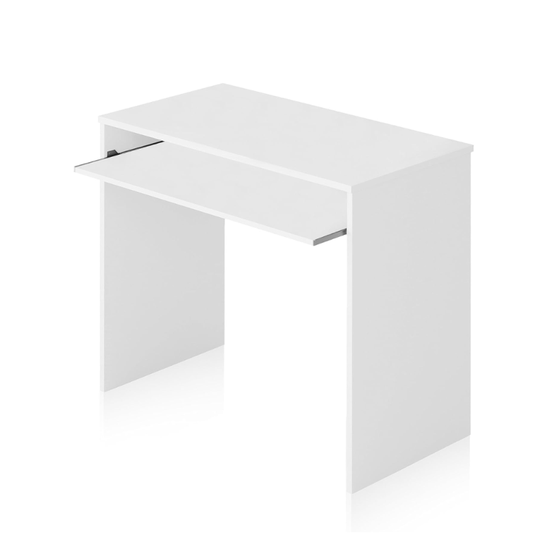 Mesa Ordenador i-Joy Blanco Artik con Bandeja Extraíble | 90x54x79 cm