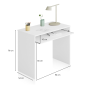 Mesa Ordenador i-Joy Blanco Artik con Bandeja Extraíble | 90x54x79 cm