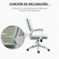 Silla Escritorio Giratoria Basculante con Reposabrazos | Lino Transpirable