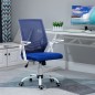 Silla Escritorio Ergonómica Giratoria con Reposabrazos Abatible y Lumbar