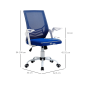 Silla Escritorio Ergonómica Giratoria con Reposabrazos Abatible y Lumbar